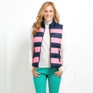 Vineyard Vines Pink and Navy Vest